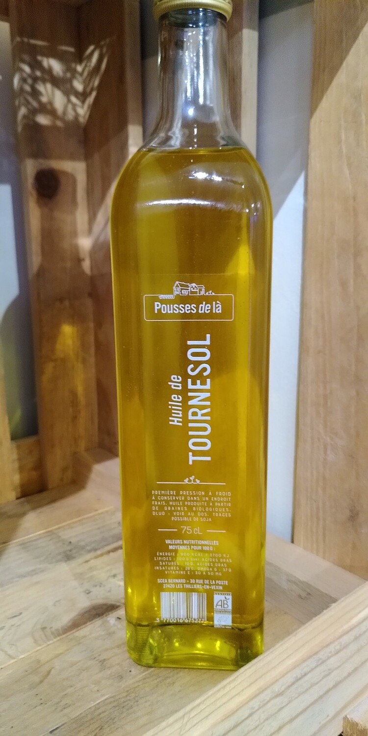 Huile de Tournesol BIO en 75cl