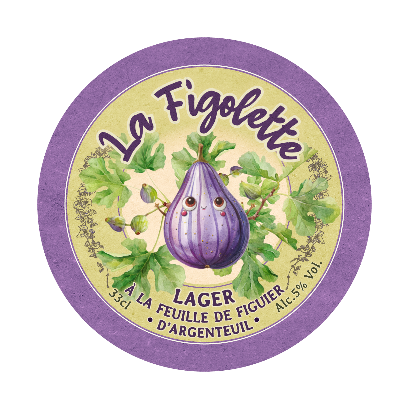 Bière la Figolette 33cl, élaborée avec un collectif d&#39;habitants d&#39;Argenteuil