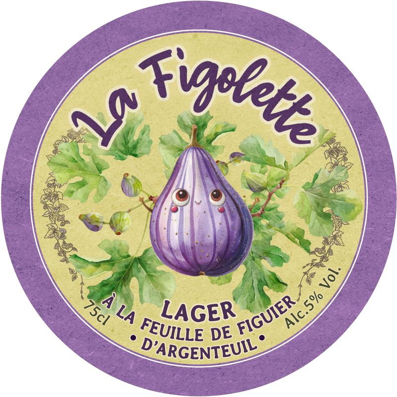 Bière la Figolette 75cl, élaborée avec un collectif d'habitants d'Argenteuil