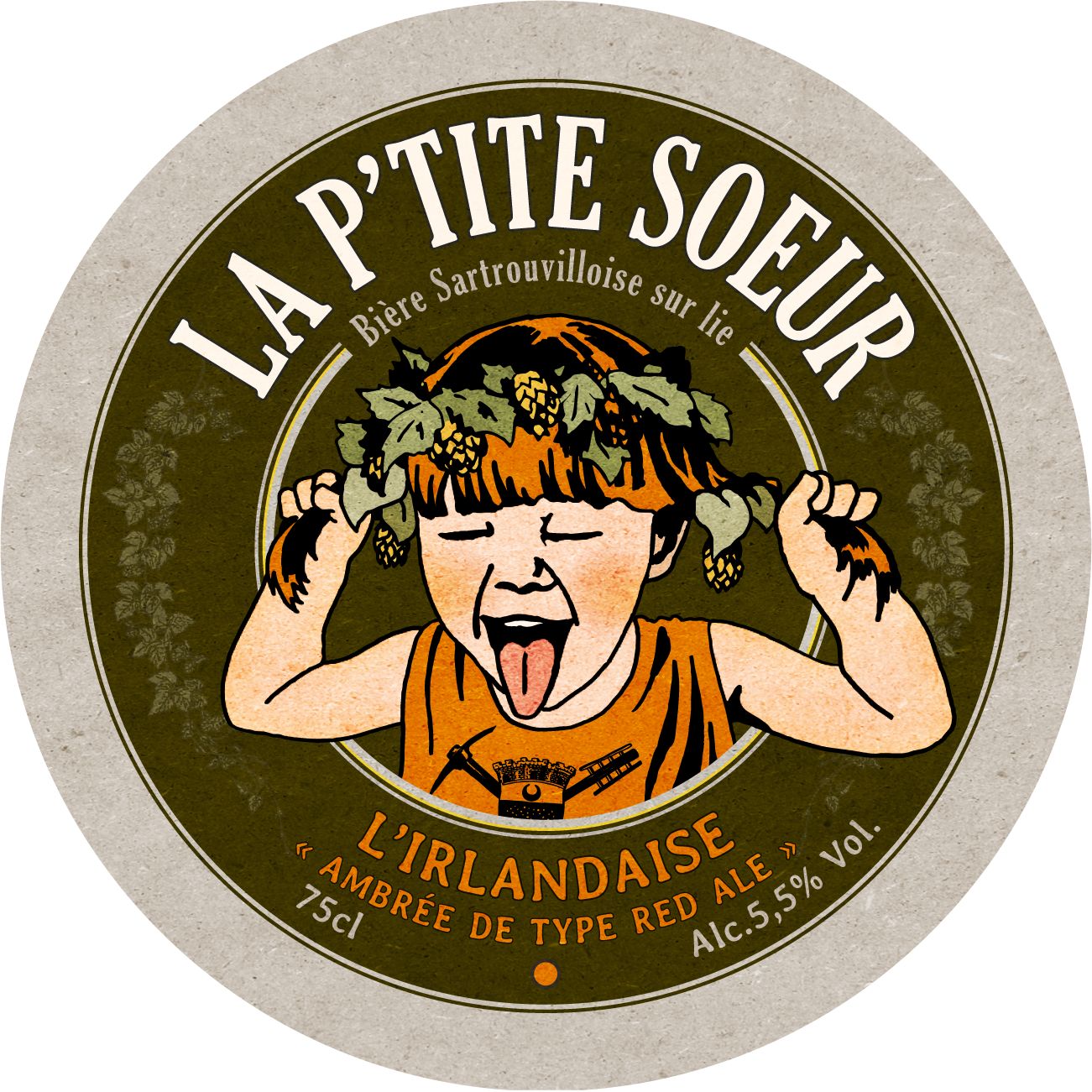 Bière "L'IRLANDAISE" ambrée type red ale 75cl