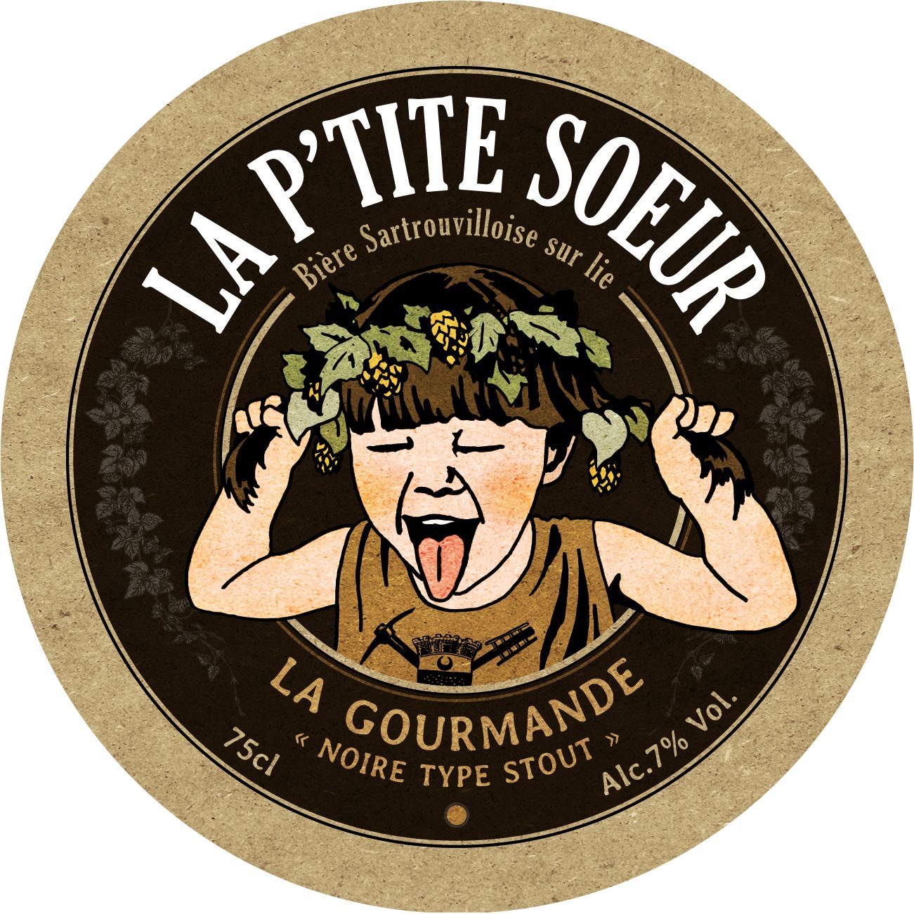 Bière "LA GOURMANDE" noire type stout 75cl