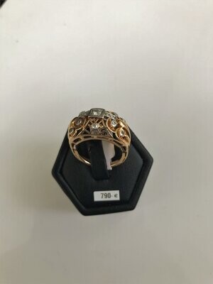 BAGUE DIAMANT STYLE TANK OR 750 %o