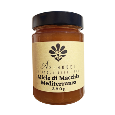 MACCHIA MEDITERRANEA - Wild natural mediterranean bush honey - 380g MACCHIA MEDITERRANEA - Wild natural mediterranean bush honey - 380g