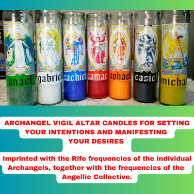 Archangel Vigil Altar Candles For Setting Your Intentions and Manifesting Your Desires.