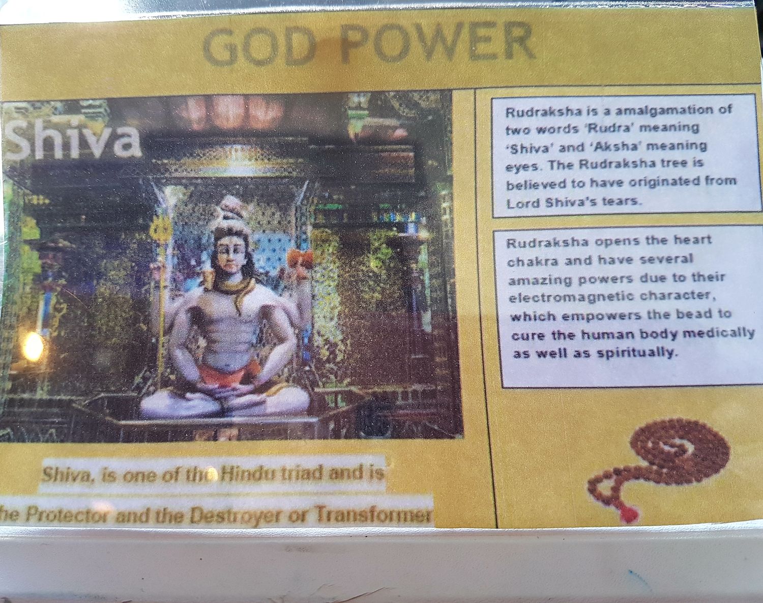 Altar Kit: Shiva - the destroyer of evil and the transformer.