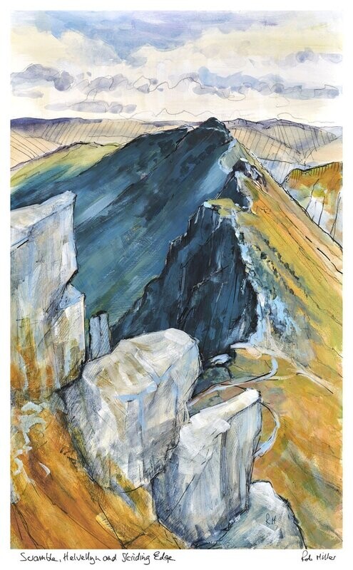Scramble Helvellyn - Striding Edge . Print . 0005.  825x510mm