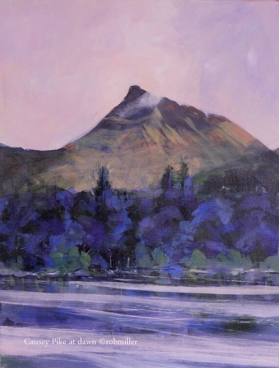 Causey Pike  at dawn . Print . 00016 . 470x625mm