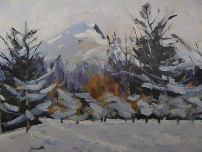 Catbell's in the snow from Lingholm . Print . 00032 . 420xx340mm