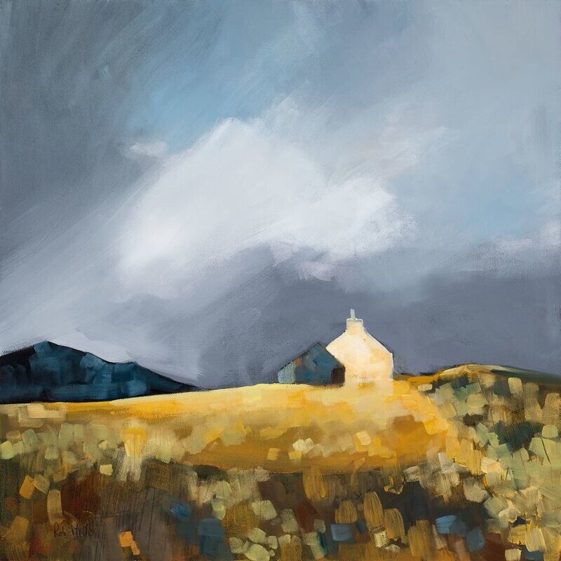 Croft in storm light. Print . 00067 500x500mm