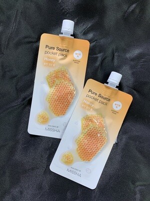Ночная несмываемая маска для лица с экстрактом мёда Missha Pure Source Honey Pocket Pack