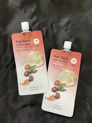 Маска для лица ночная питательная с маслом ши Missha Pure Source Pocket Pack