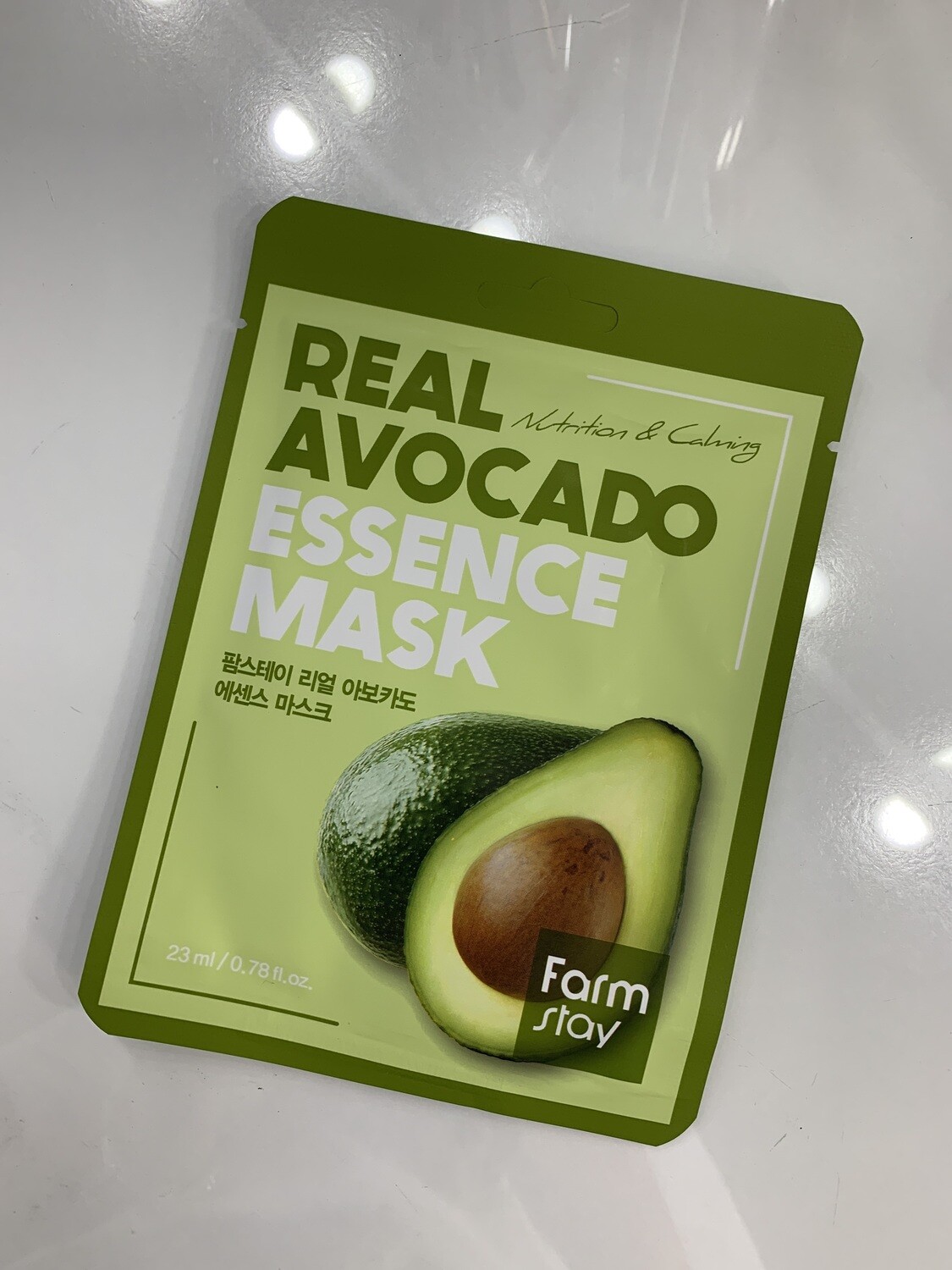 Тканевая маска для лица с экстрактом авокадо FarmStay real avocado essence mask