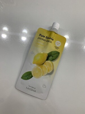 Ночная маска с экстрактом лимона MISSHA Pure Source Pocket Pack Lemon