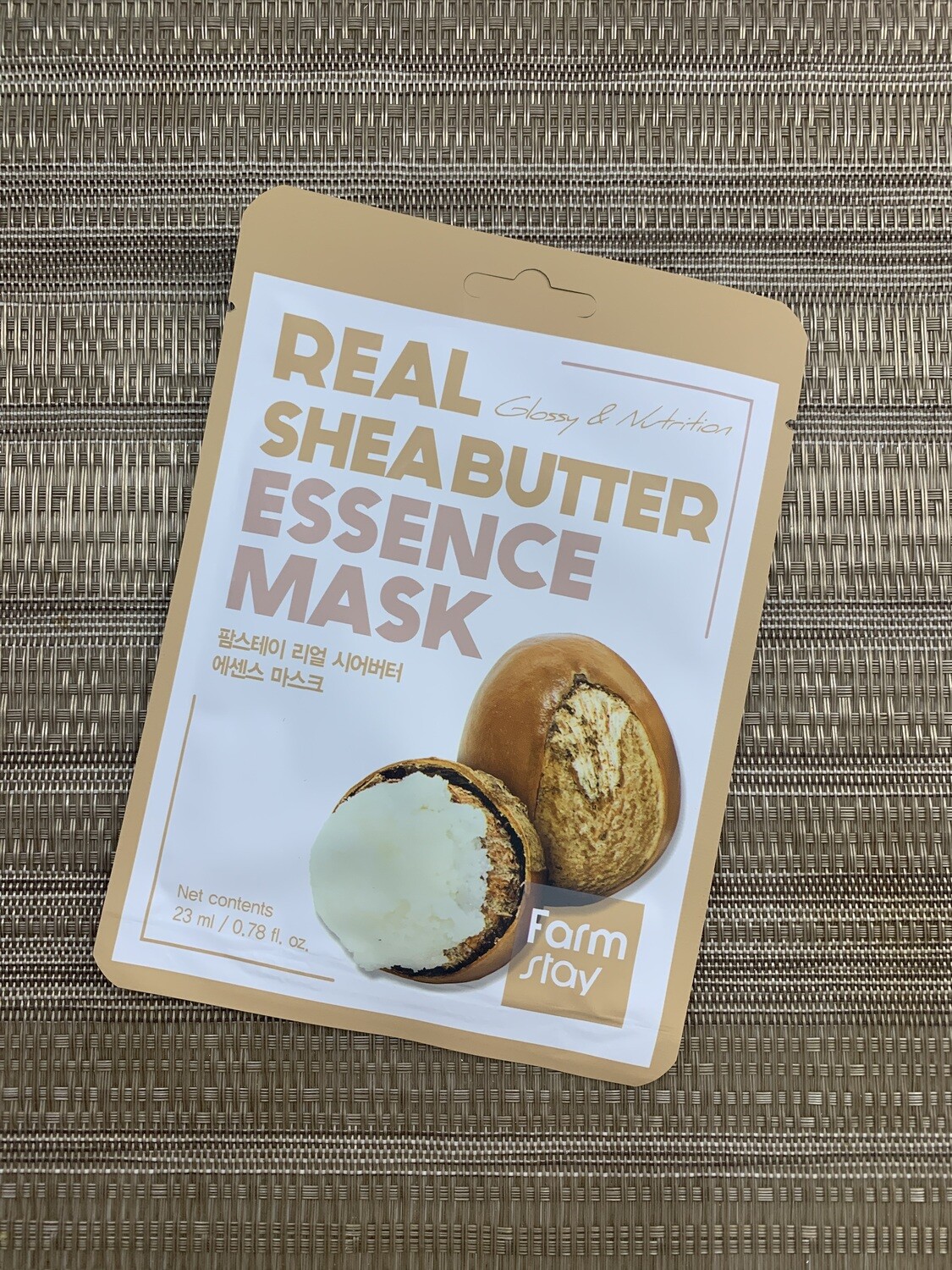 Тканевая маска с маслом ши farm stay real sheabutter essence mask