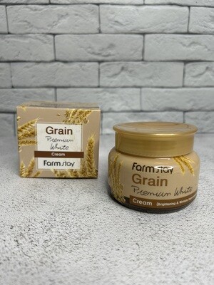 Осветляющий крем с ниацинамидом и экстрактом пшеницы Farm stay Grain Premium White Cream