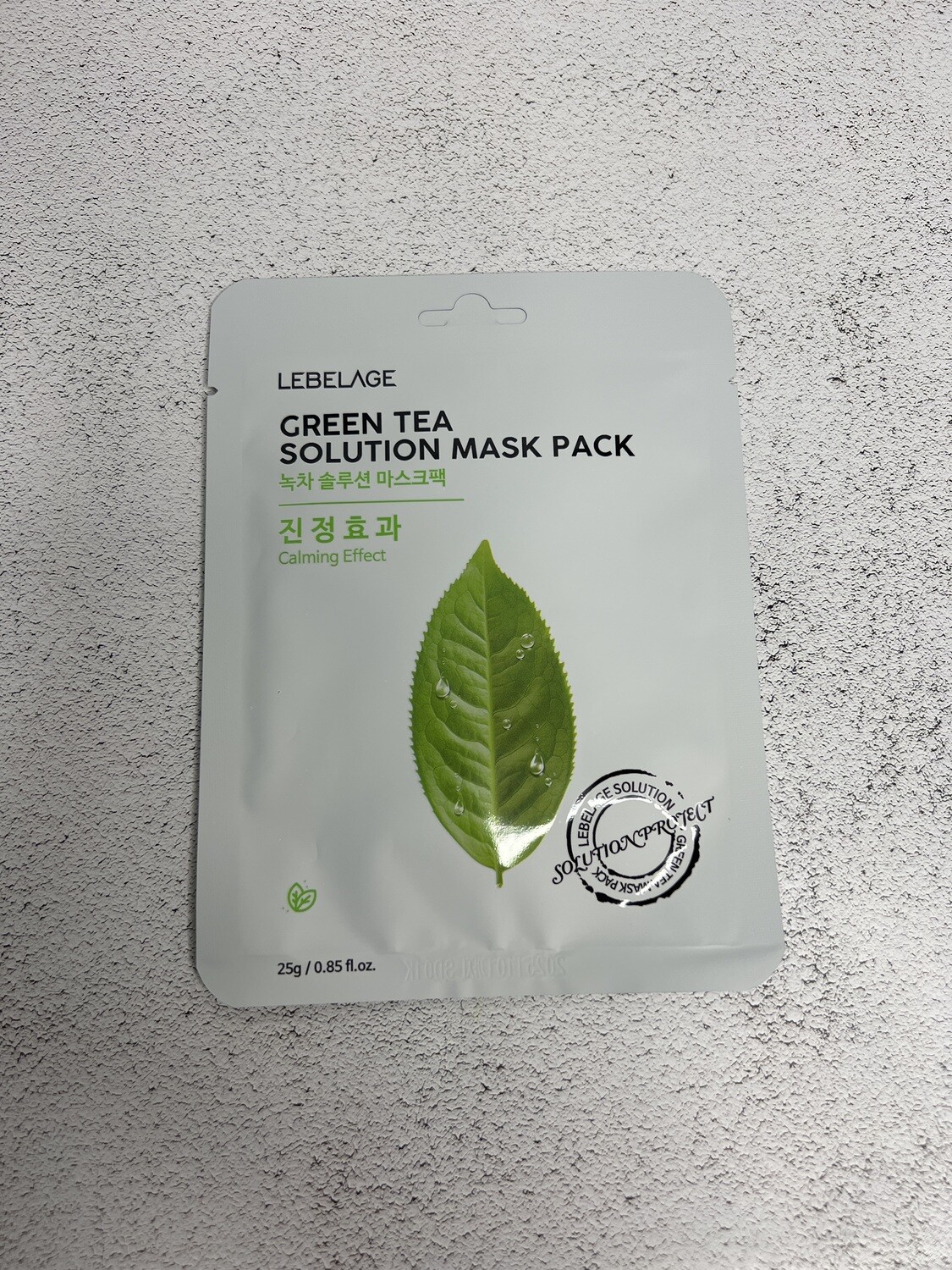 Маска тканевая с зеленым чаем LEBELAGE Green tea solution mask pack