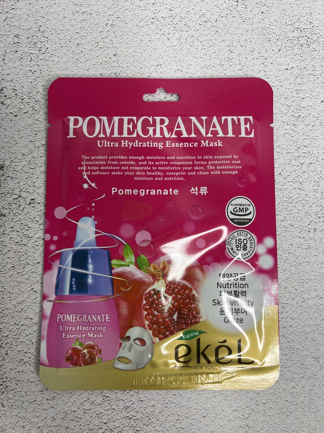 Тканевая Маска с Гранатом Ekel Pomegranate Essence Mask