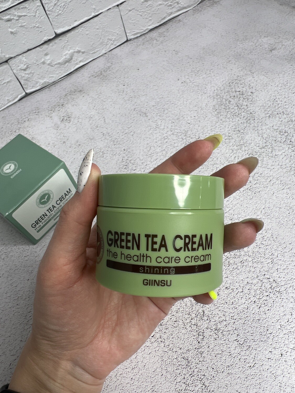 Крем для лица с зеленым чаем Giinsu Green Tea Cream The Health Care Cream Shining