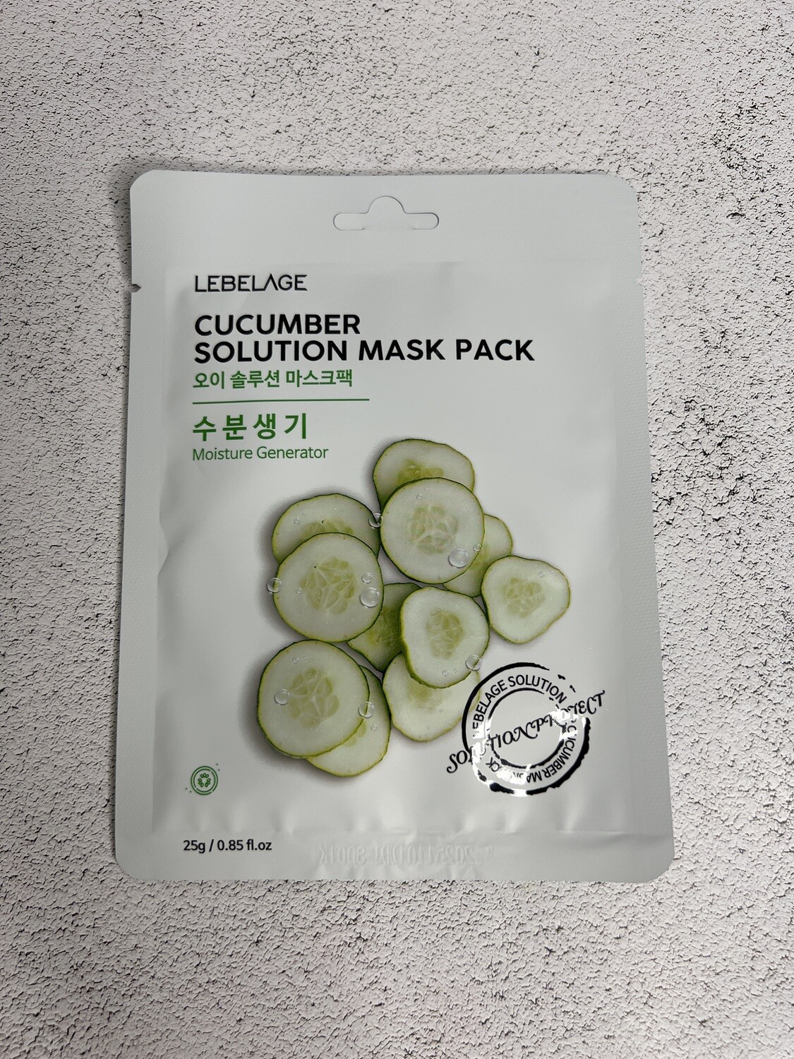 Тканевая маска для лица с экстрактом огурца Lebelage Cucumber Solution Mask Pack