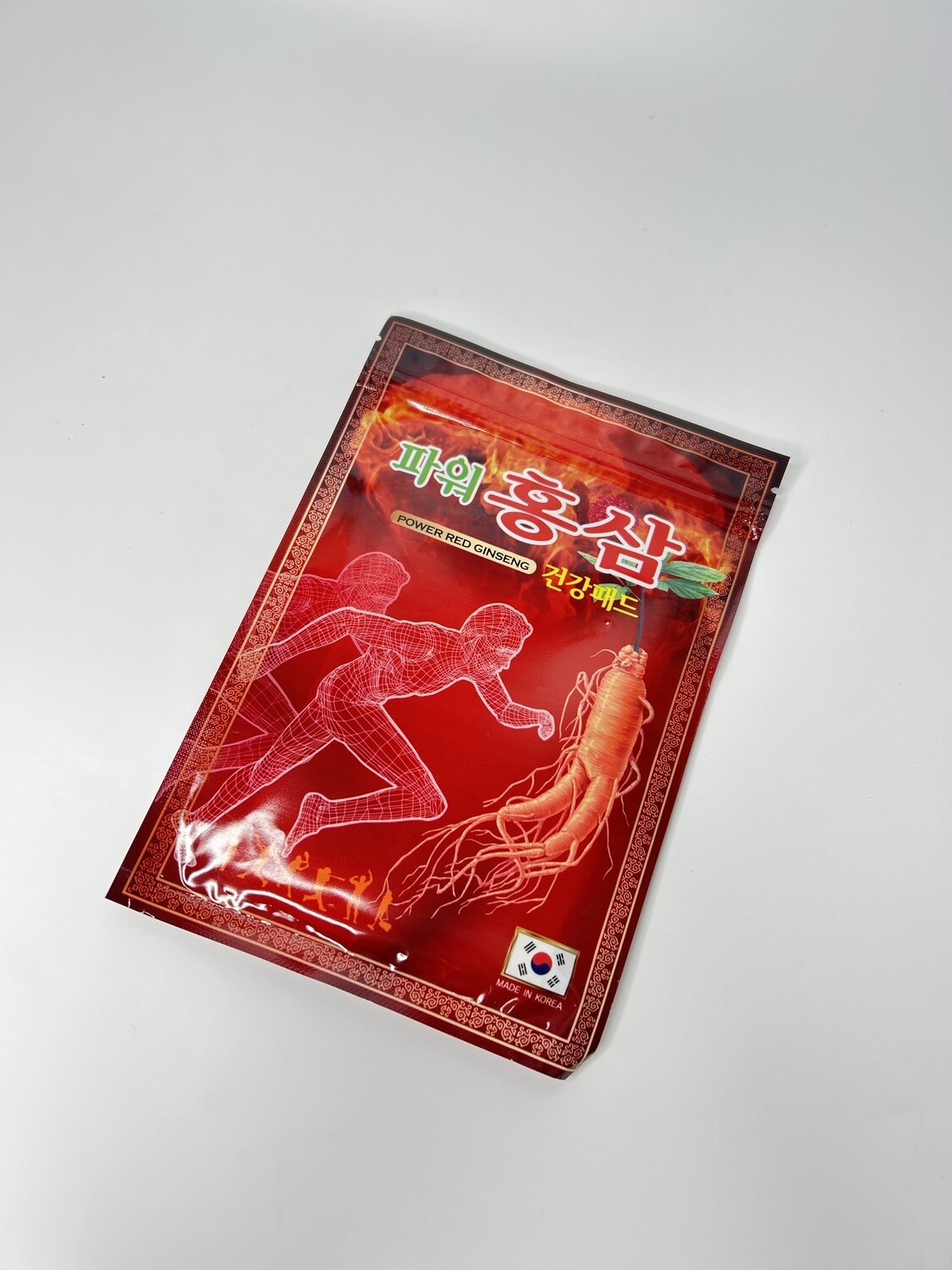Пластырь согревающий с красным женьшенем Korean Red Ginseng Power Pad