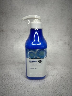 Шампунь - кондиционер увлажняющий с коллагеном FarmStay Collagen Water Shampoo & Conditioner 530ml