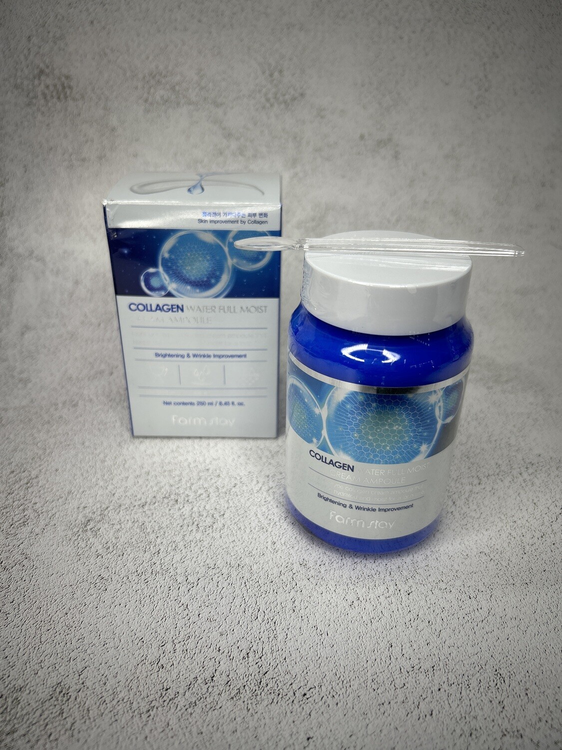Ампульный крем для лица с коллагеном FarmStay Collagen Water Full Moist Cream Ampoule 250ml