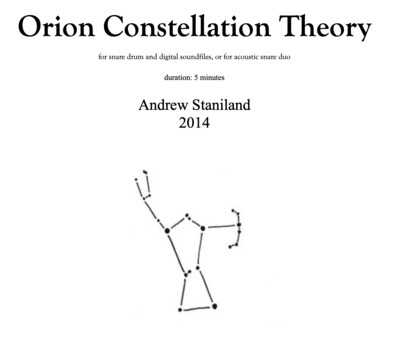 Orion Constellation Theory - score and soundfile digital download