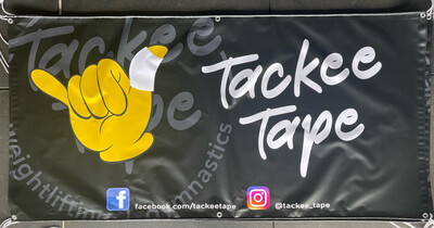Tackee Tape Vinyl Banner (2000mm Long x 1000mm Tall)