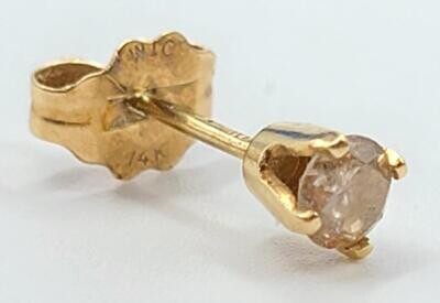 Gold-Diamond Earrings .05 CT. 14K White Gold 0.1g