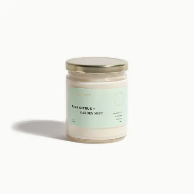 1378 Homecoming Pink Citrus &amp; Garden Mint Candle