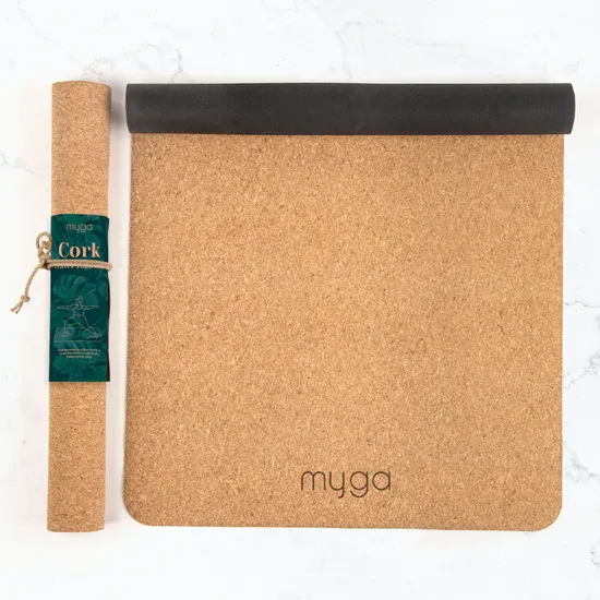 Cork on Rubber Travel Yoga Mat