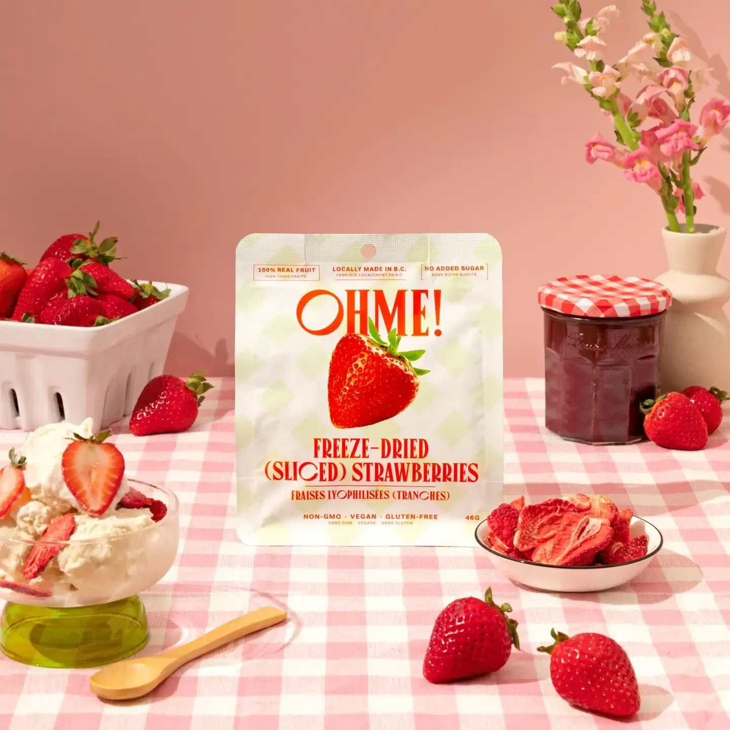 3086 OHME! Freeze dried strawberries
