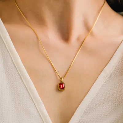 January Birth Stone Necklace