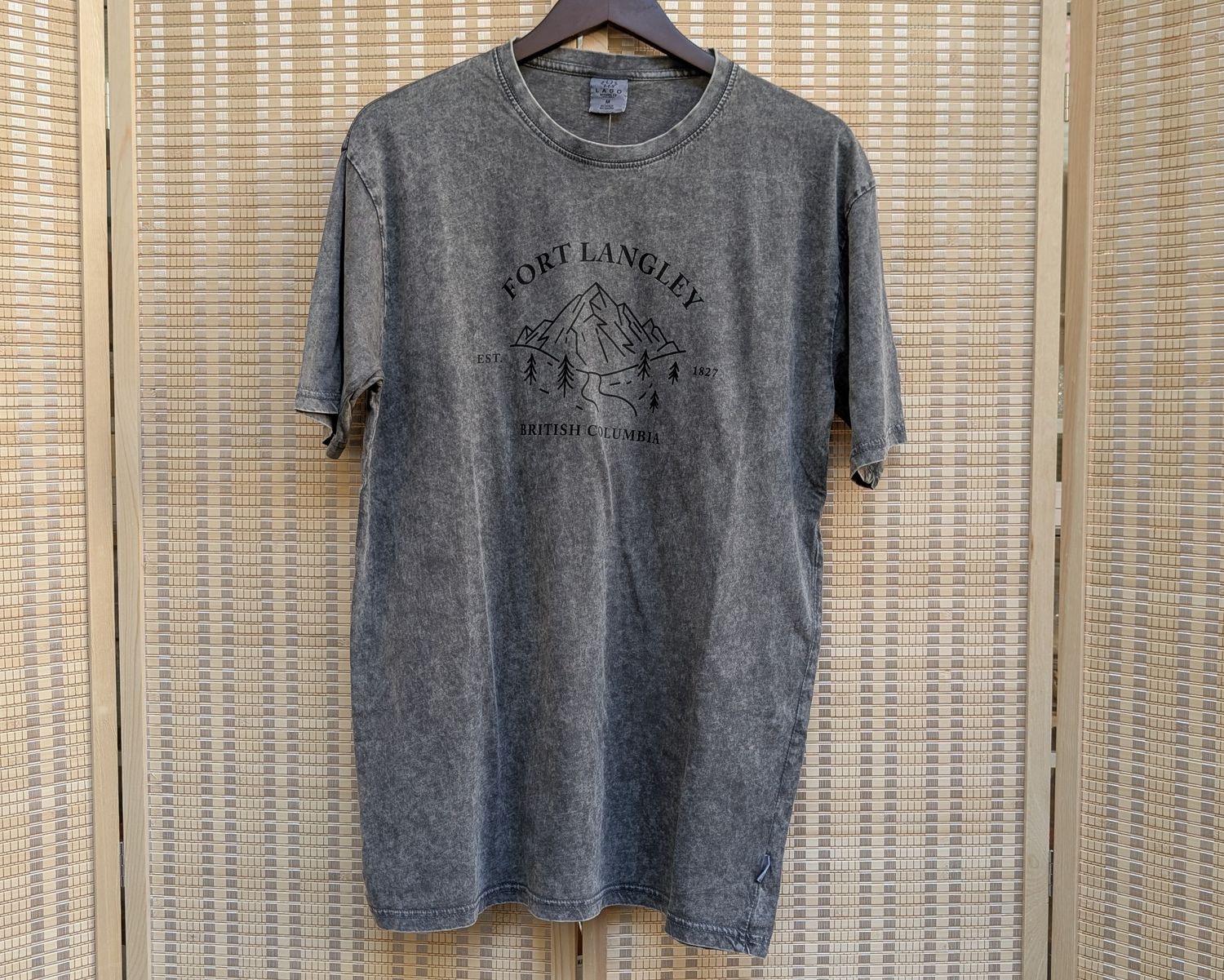 Light Grey Fort Langley Acid Wash T-Shirt