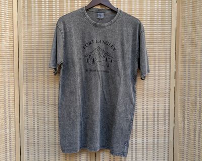 Light Grey Fort Langley Acid Wash T-Shirt