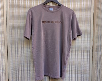 Hazy Pink Fort Embroidered Acid Wash T-Shirt