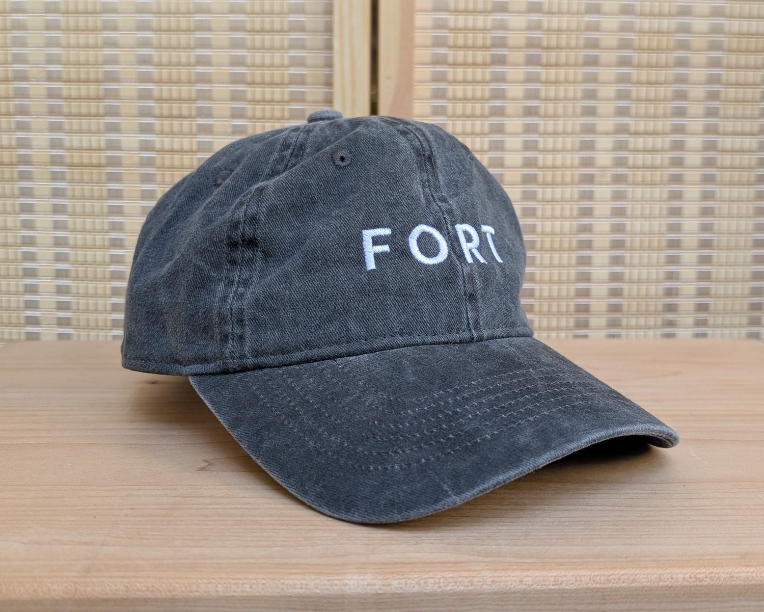 Black FORT  Acid Wash Cap