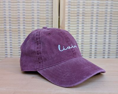 Maroon LIVIN Acid Wash Cap
