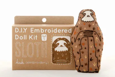 Sloth Embroidery Kit