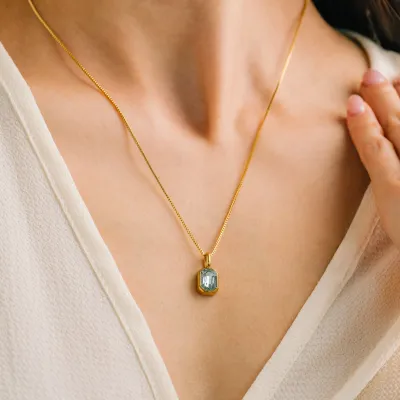 870 Lovers Tempo Birth Stone Necklace - March