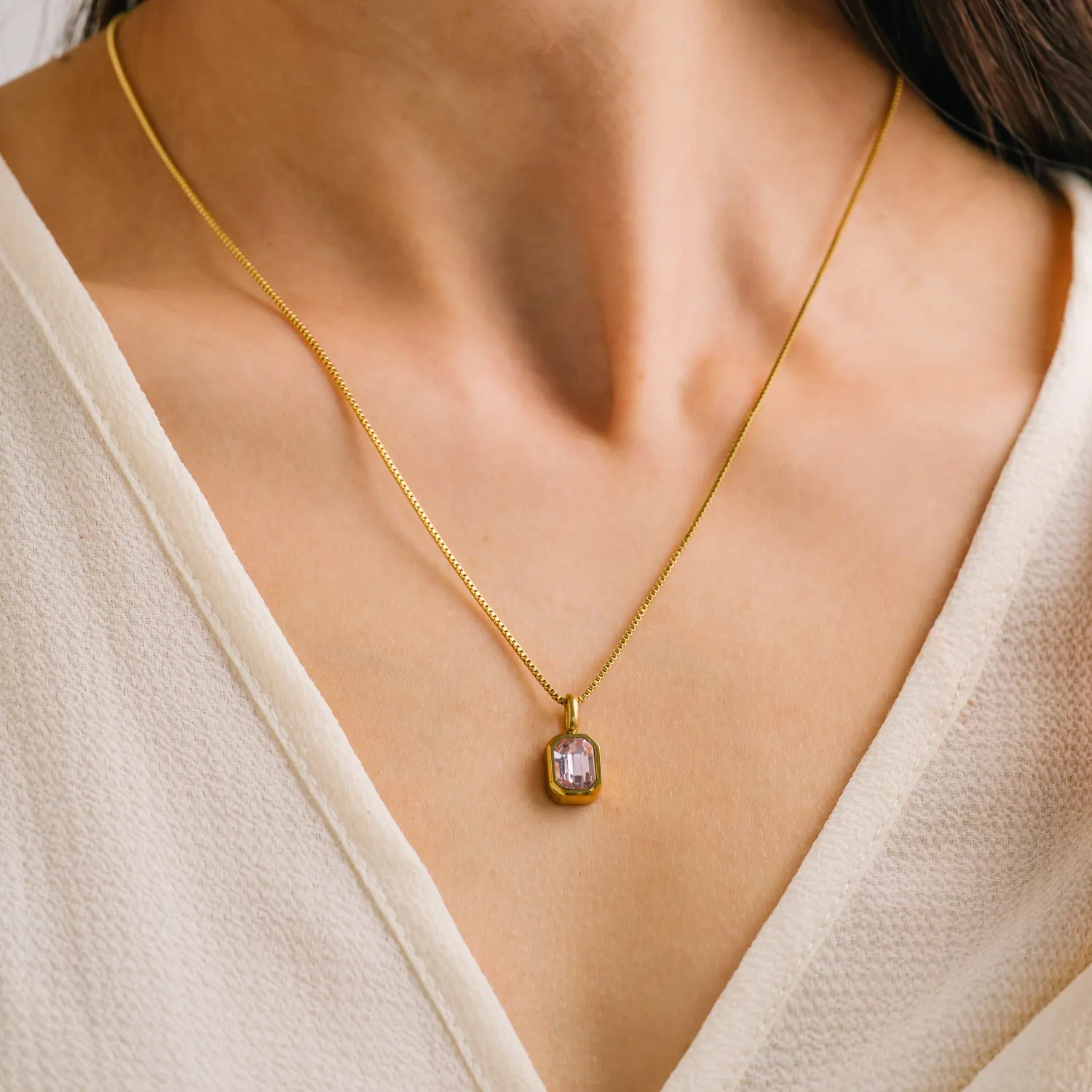October Birth Stone Necklace