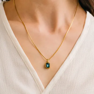 879 Lovers Tempo Birth Stone Necklace - December