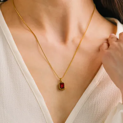 July Birth Stone Necklace