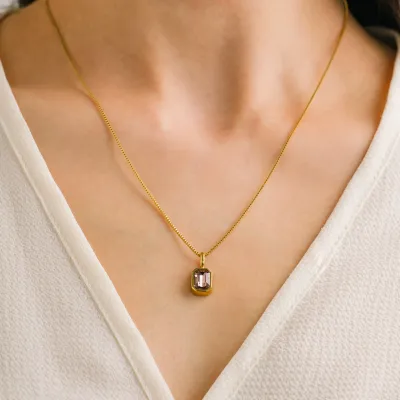 869 Lovers Tempo Birth Stone Necklace - February