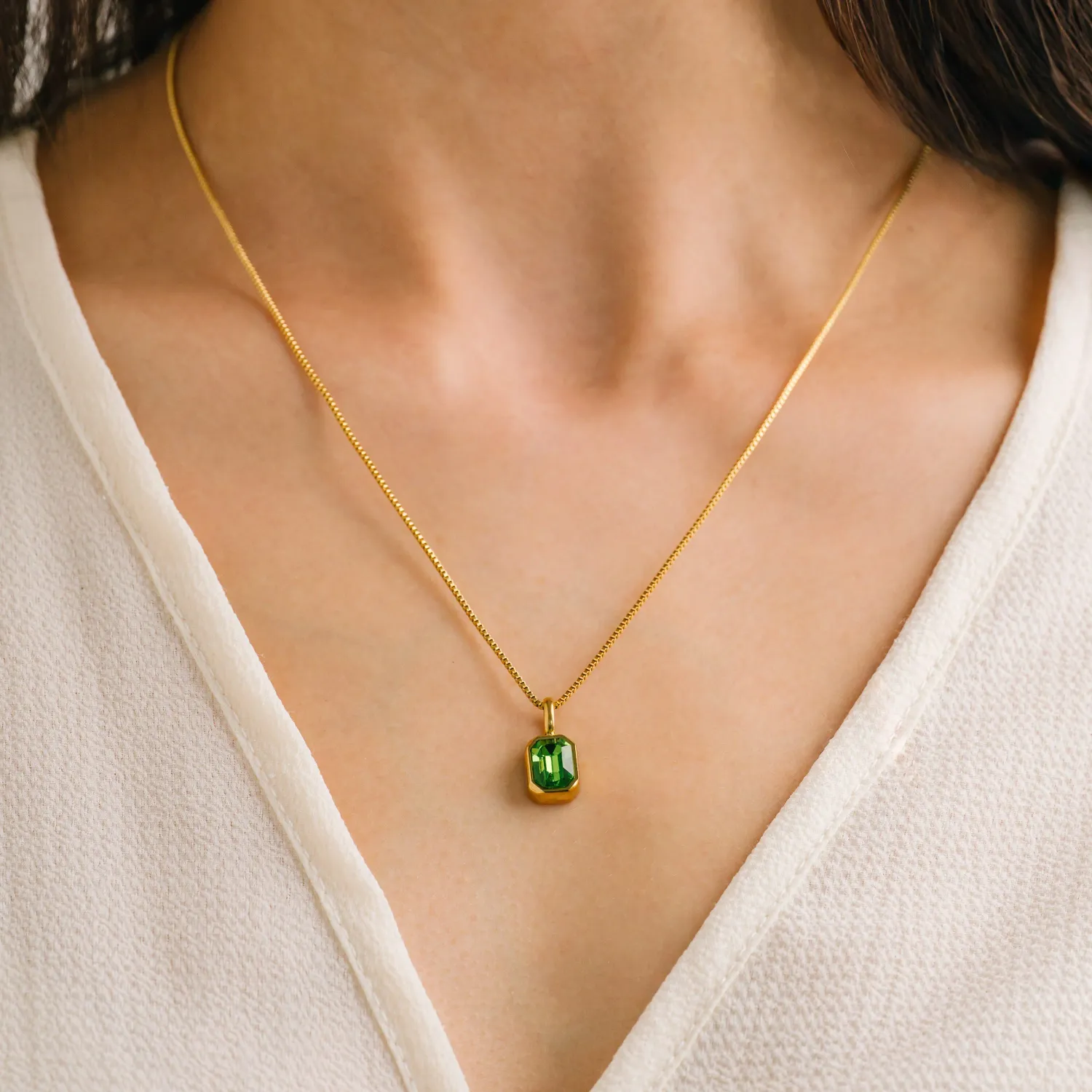 875 Lovers Tempo Birth Stone Necklace - August