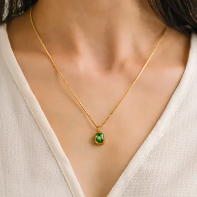 875 Lovers Tempo Birth Stone Necklace - August