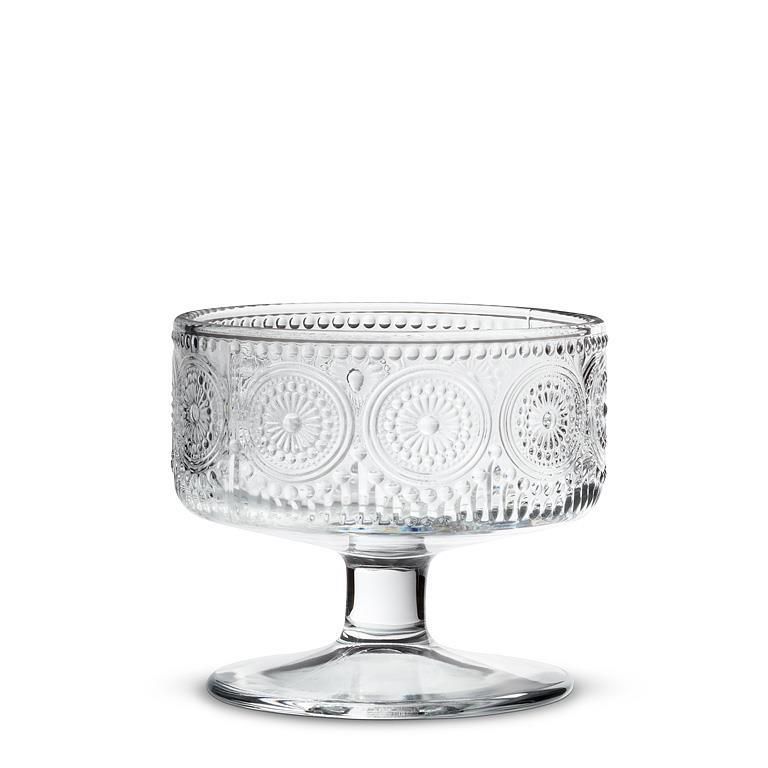 3128 Abbott Embossed Circle Pedestal Small Bowl