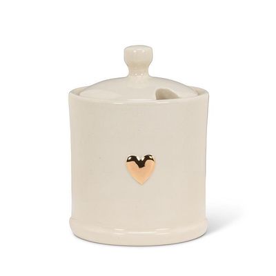 3117 Abbott Heart On Covered Jam Jar
