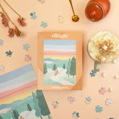 Sunset Ski 500 Piece Puzzle