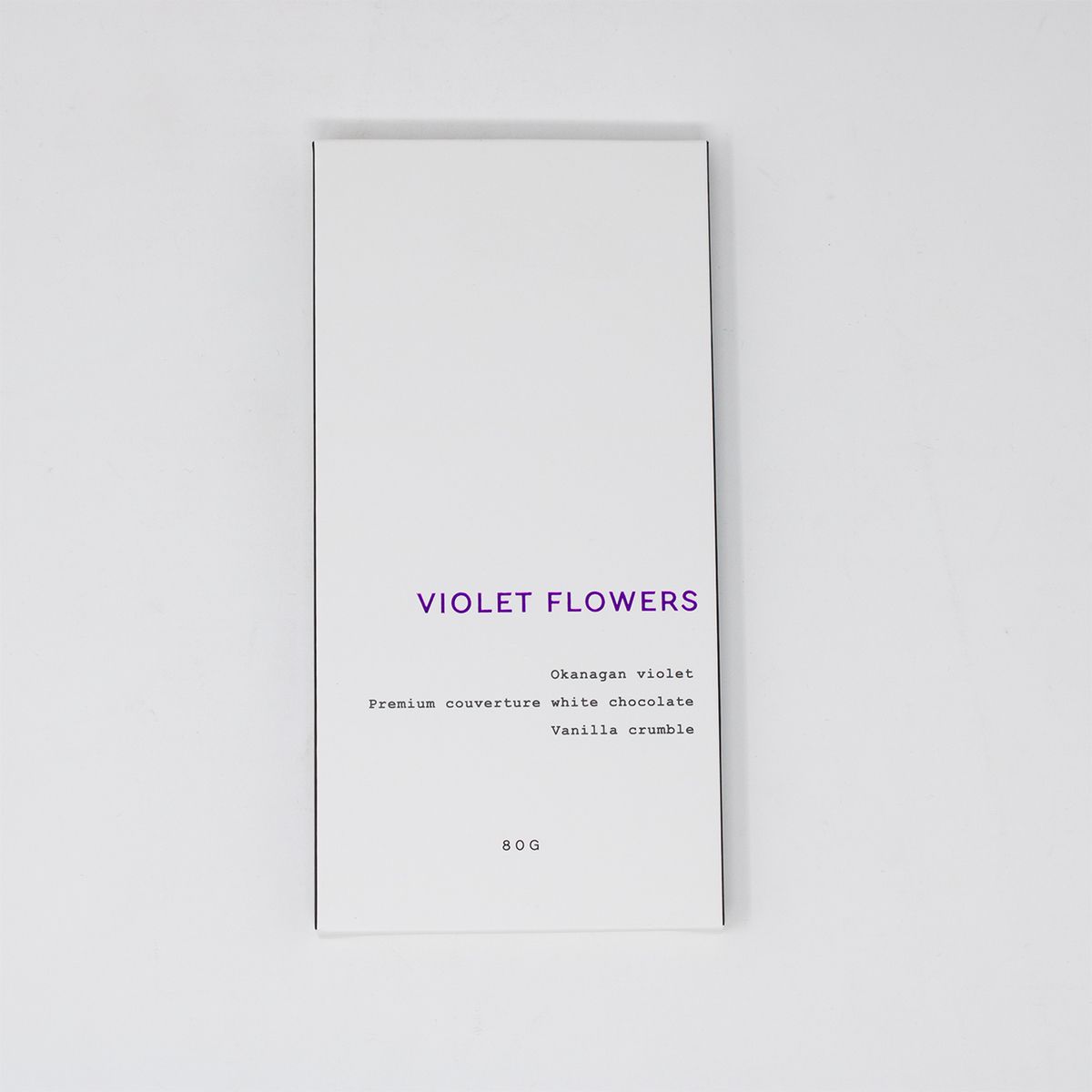 Violet Flowers Chocolate Bar 80g